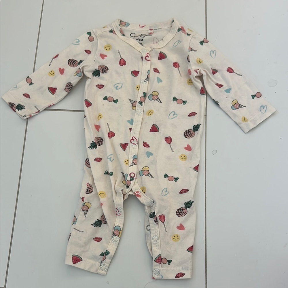 Jessica Simpson Fruit Print Kids One Piece 0/3m